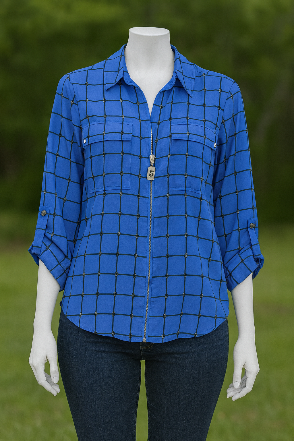 Michael Kors, silk blouse, women, size L