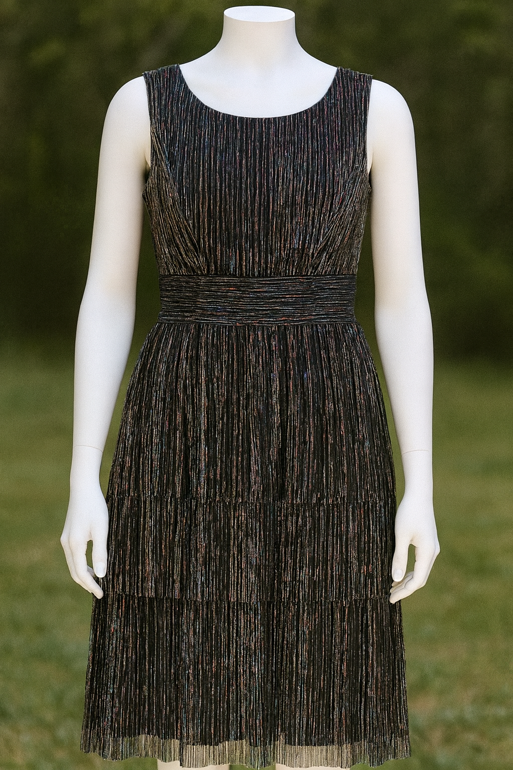 black shimmery dress