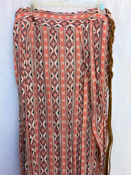 multicolor, graphic boho skirts, size L