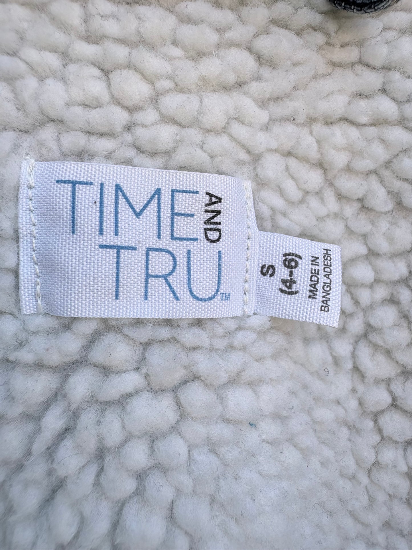 Time and Tru, Jeans jacket, fur interior, size S gentle used.