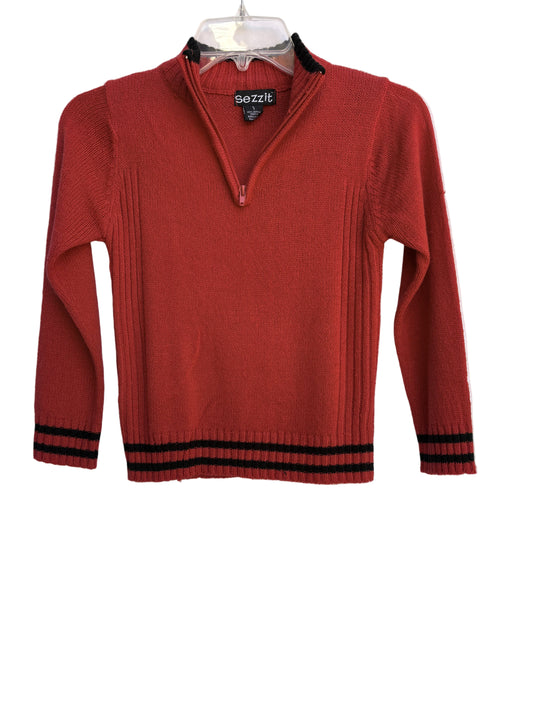 used SEZZIT boys sweater, red, size L