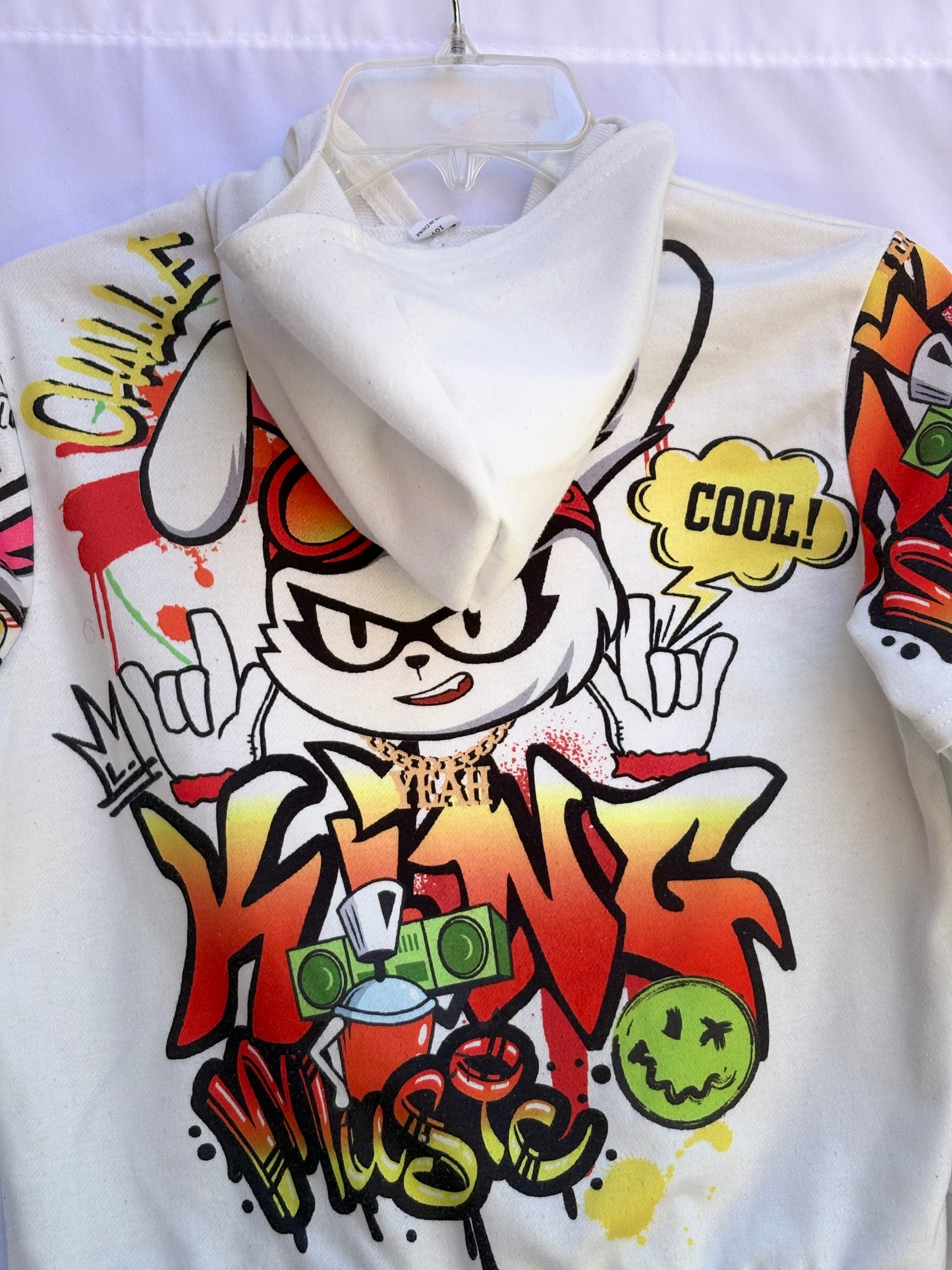 SHEIN graphic hooded sweater, boys, size 10, excellent condition