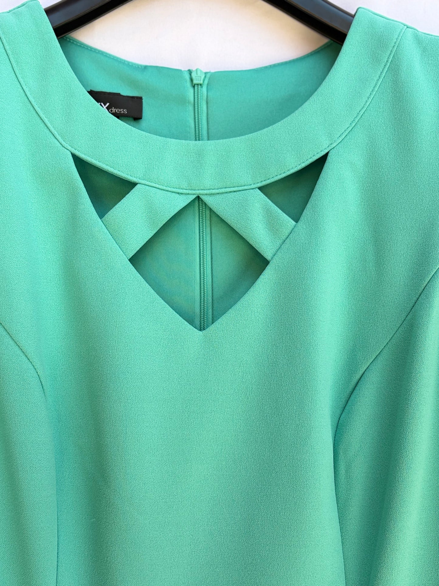 green peep hole dress