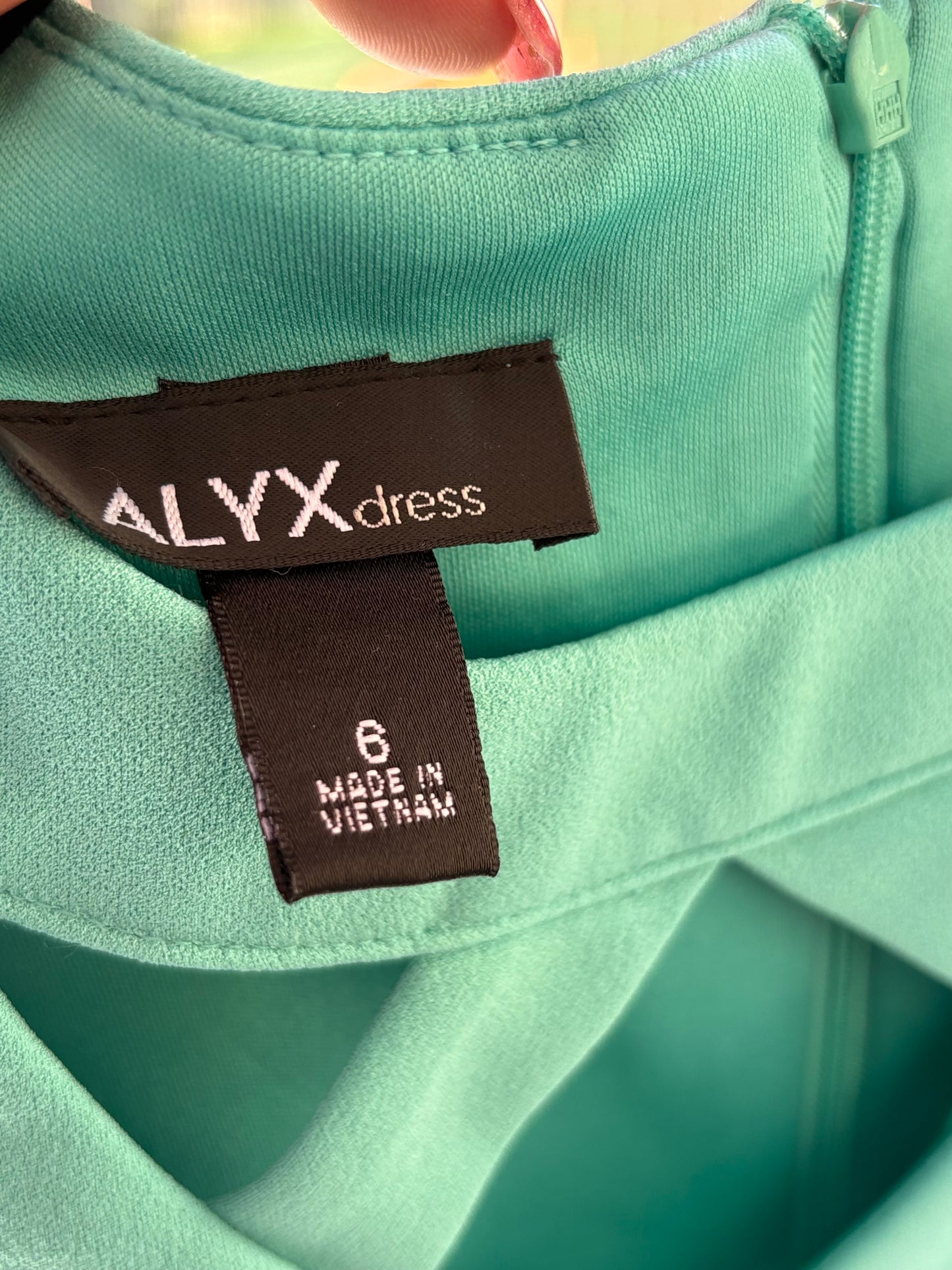 green peep hole dress