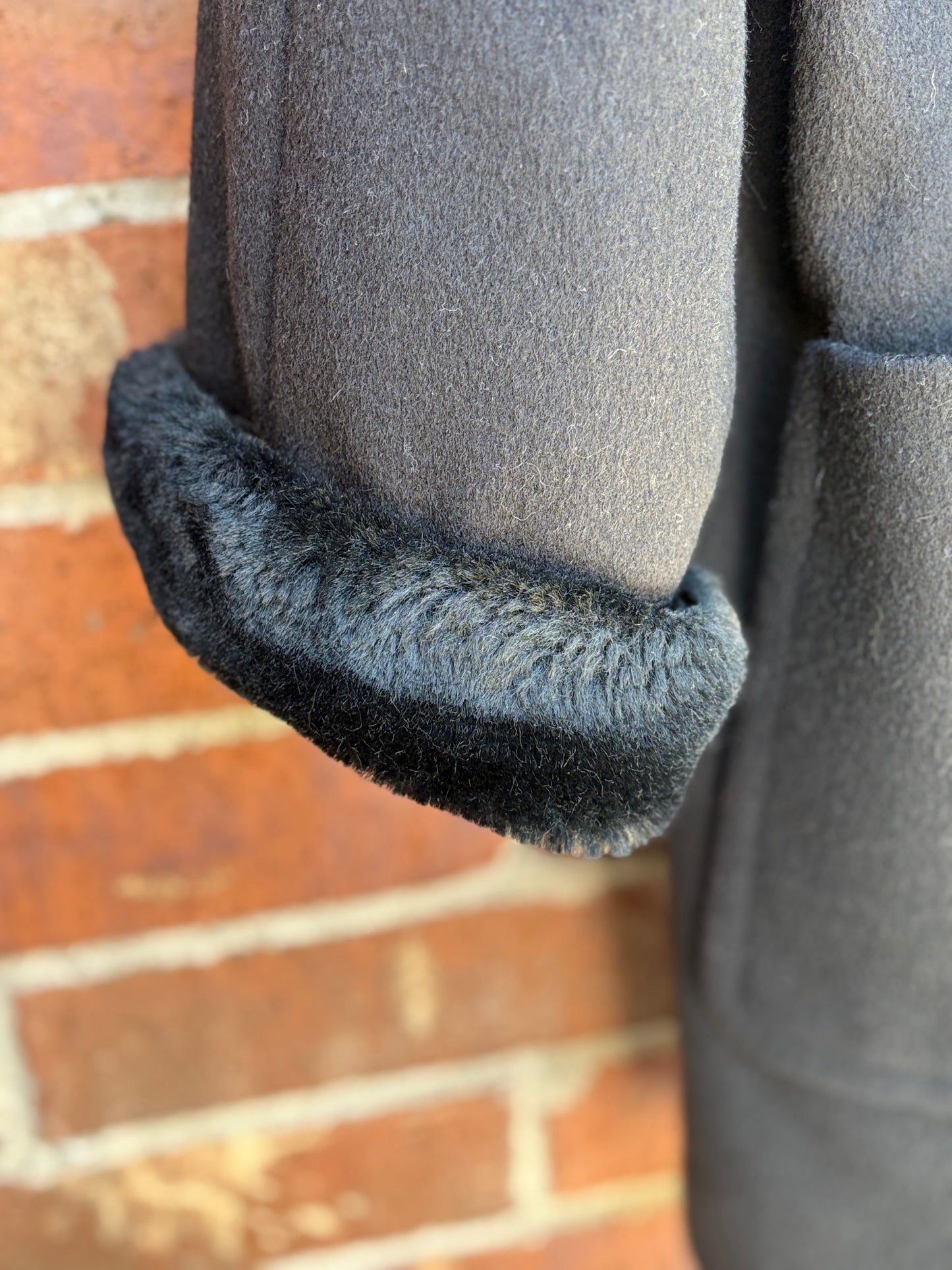 John Meyer of Norwich,  Med, Black long Fur Coat, excellent condition, no flaws.