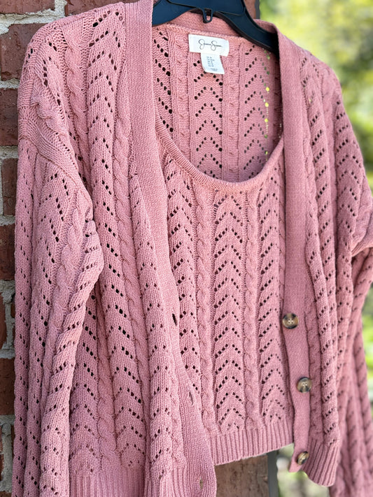 Jessica Simpson knit sweater set, M, teens
