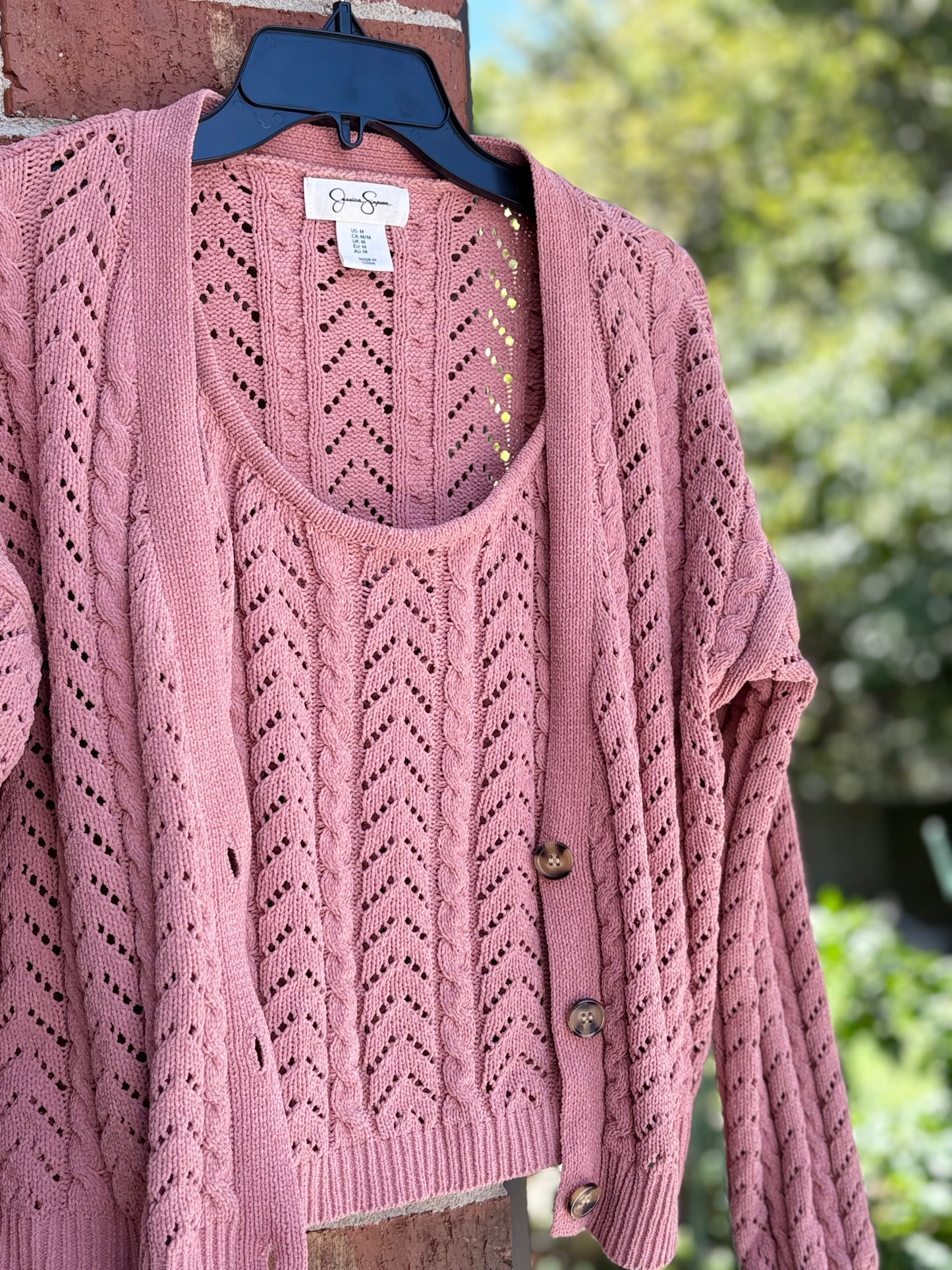 Jessica Simpson knit sweater set, M, teens