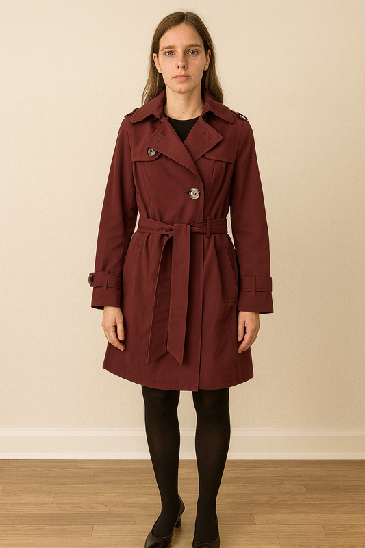 London Fog belted trench coat.