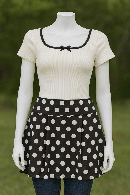 black/white/polk-o-dot