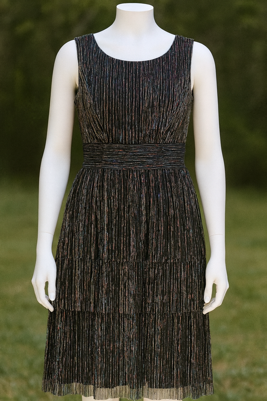 black shimmery dress