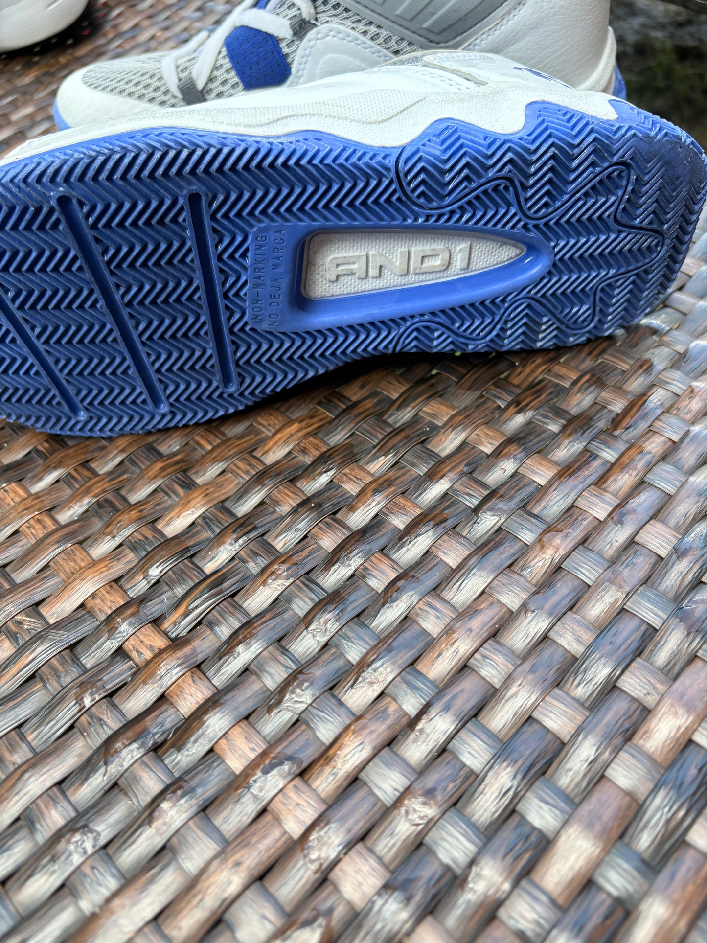 AND1 Boys’ High-Top Sneakers Size 6 Kids Sneakers - Blue & White, Comfortable and Durable