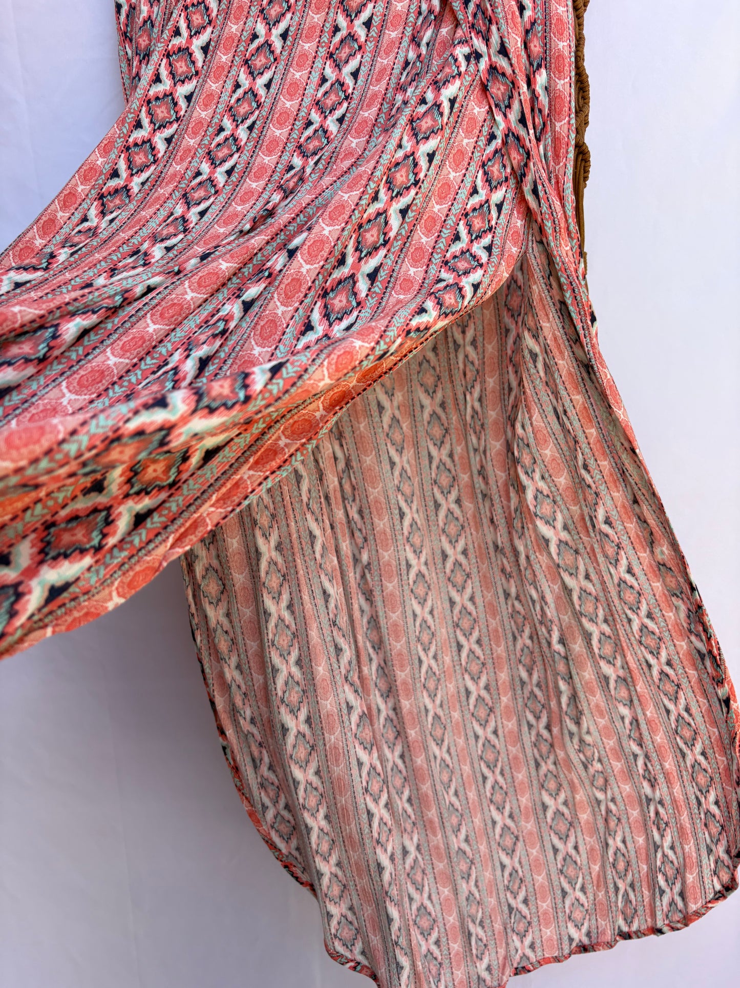 multicolor, graphic boho skirts, size L